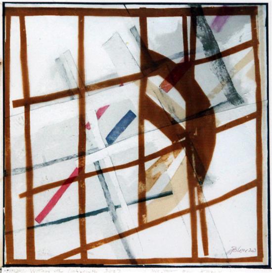 Sandra Blow (1925-2006) Within the Labyrinth, 6.25 x 6.25in.